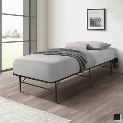 Raven Foldable Metal Platform Bed Frame, Twin
