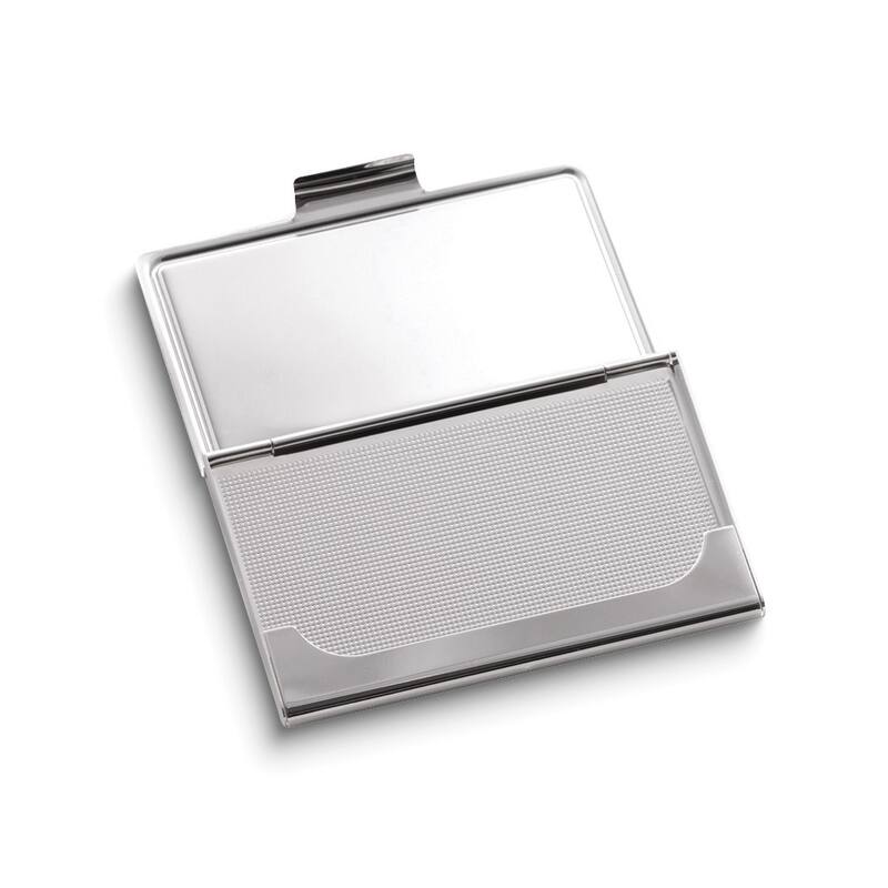 Curata Nickel-Plated Beige Stingray Design Business Card Case