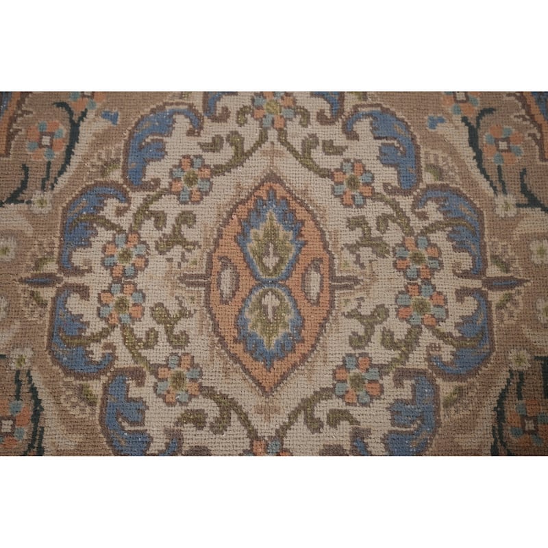Gray Tabriz Persian Vintage Area Rug Handmade Traditional Wool Carpet - 8'5"x 11'2"