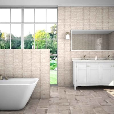 The Tile Life Coastal 2x8 Taupe Ceramic Bullnose Wall Tile - 2 x 8 - 1 Piece