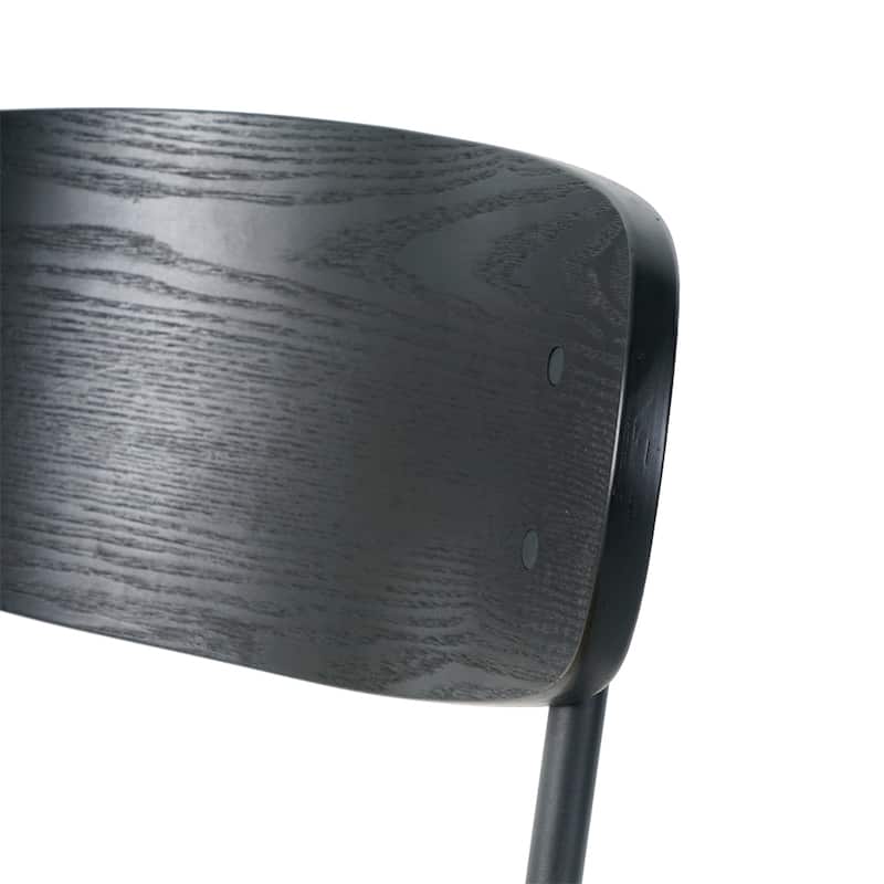 Modern Kitchen Dining Chair with Back and Metal Legs(Set of 2)