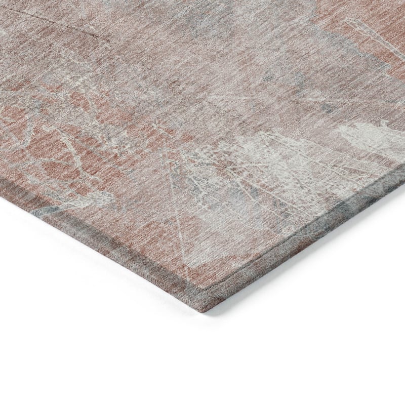 HomeRoots Floral Transitional Rectangle Outdoor Rug