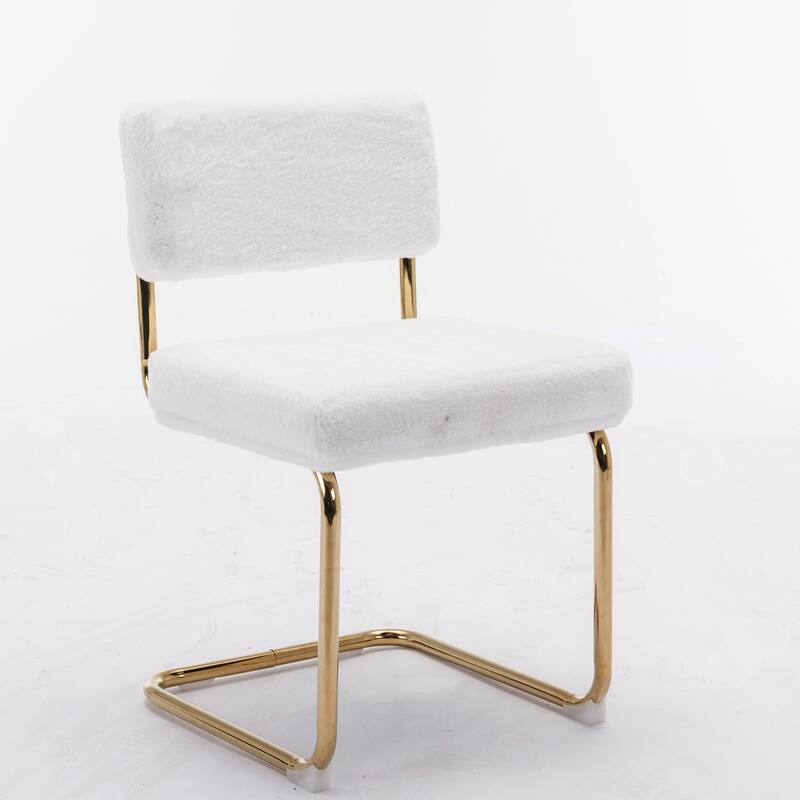 Set of 2 Modern Upholstered Accent Armless Tufted Dining Chairs