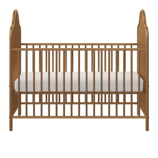 gold crib and changing table