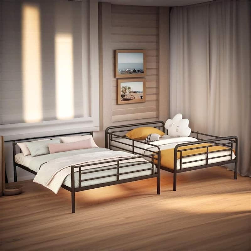 Full XL Over Queen Metal Bunk Bed