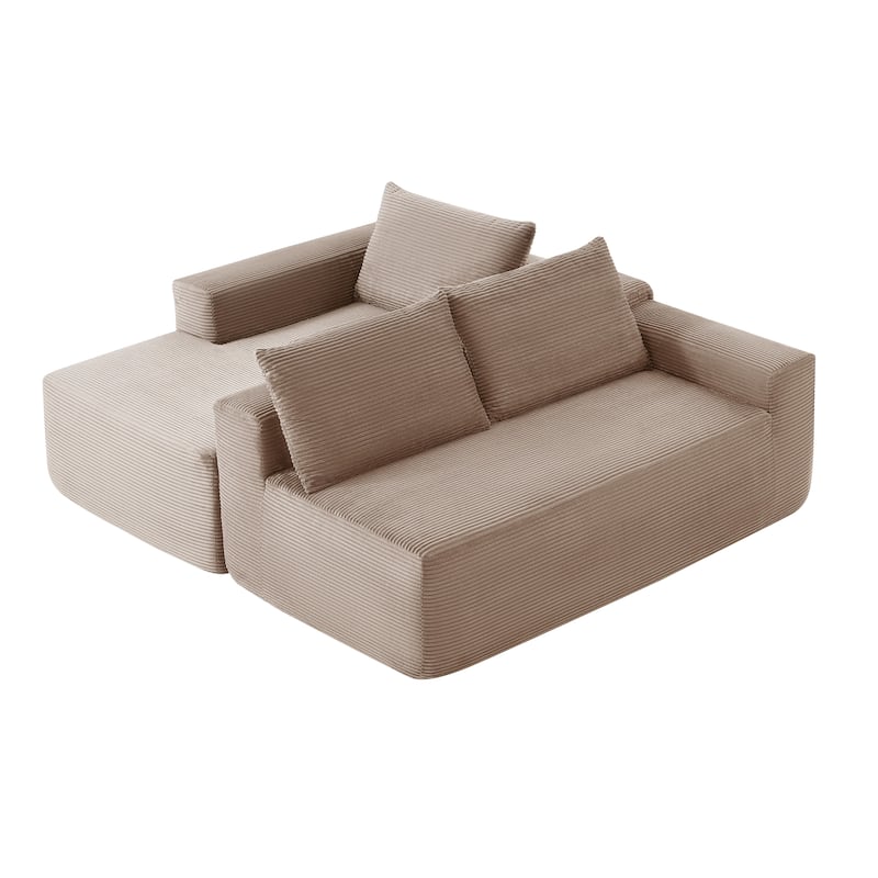 105" Cloud Sectional Couch with L-Shape Chaise,Modern Modular Sofa with Deep Seat, Upholstered Couches