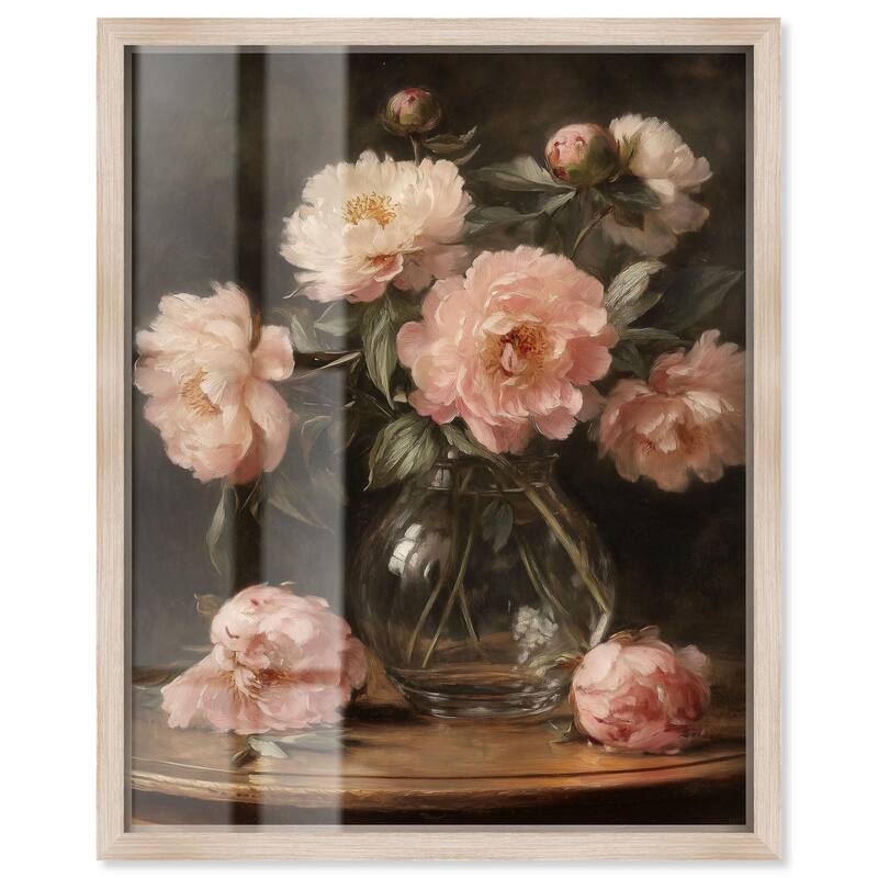 Vintage Velvet Vase Shadowbox by Art Remedy - Natural - 36" x 45"