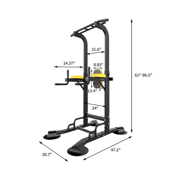 Ainfox Power Tower Adjustable Multi-Function Fitness Stand Home Gym ...