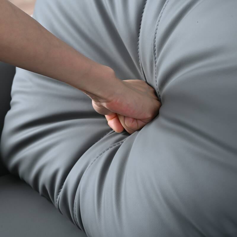 GDFStudio - 360° Swivel Rocker Recliner Chair with Manual Pull-Ring Recline