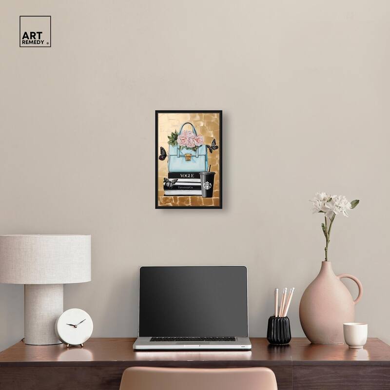 Golden Era of Glam Books Canvas by Art Remedy