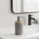preview thumbnail 8 of 51, Elegant Soap Dispenser - Polyresin and Bamboo Design, Refillable Liquid Pump - 3 L x 3 W X 7 h Gray