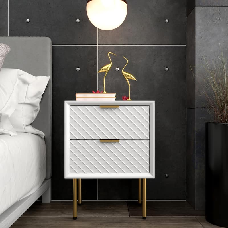 COZAYH Contemporary Spacious Drawer Nightstand Side Table, Modern Storage, Clean-Lined Transitional Style