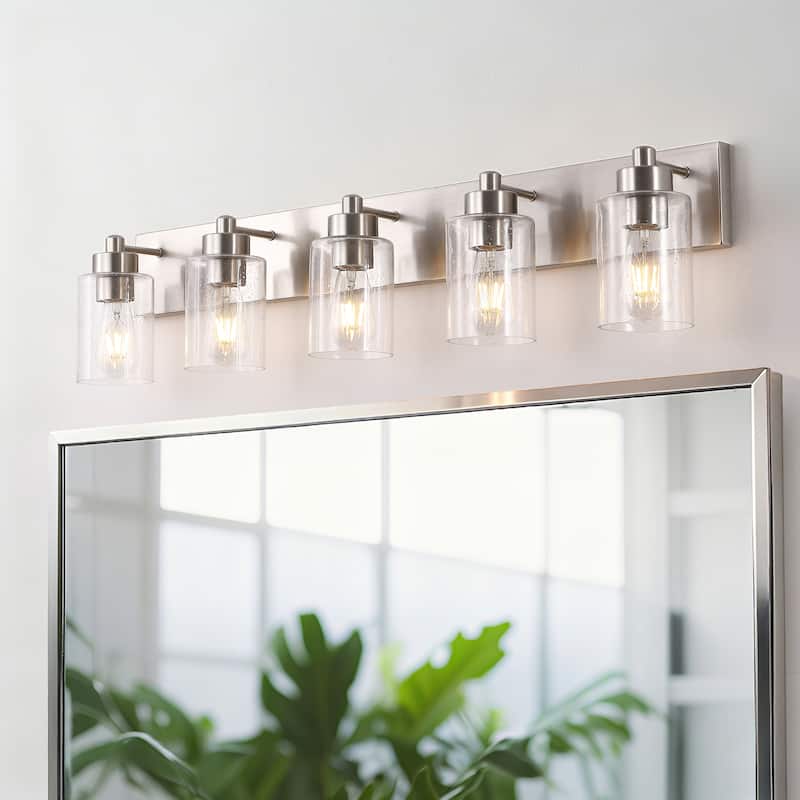 Lydia Seeded Glass/Iron LED Vanity Light, by JONATHAN Y