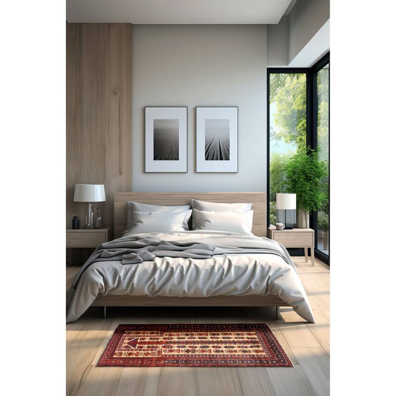 ECARPETGALLERY Hand-knotted Teimani Tan Wool Rug - 2'11 x 5'2