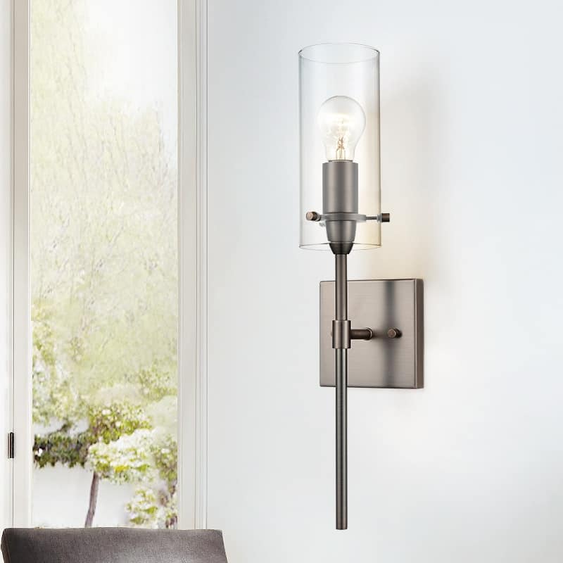 Light Society Montreal Clear Glass Wall Sconce