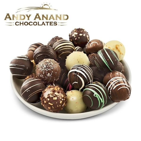 Andy Anand Truffles Delectable Variety of 32 Handmade Artisan Truffles Gift Boxed & Greeting Card. Opens flyout.