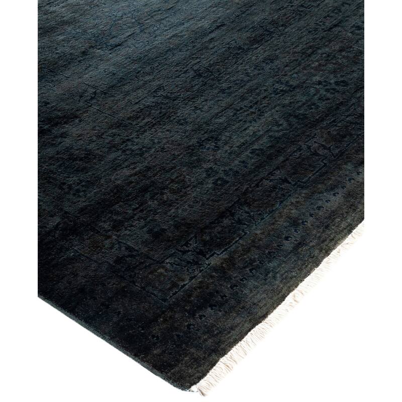 Overdyed One-of-a-Kind Hand-Knotted Area Rug - Black - 8' 0" x 10' 2"