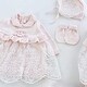 preview thumbnail 6 of 5, Newborn Knitwear Set - Skirt and Lace Trimmed - 5 Piece Set