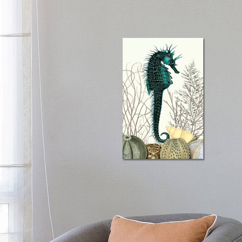 iCanvas "Seahorse & Sea Urchins" by Fab Funky Canvas Print - 26x18x1.5