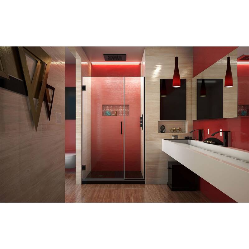 DreamLine Unidoor Plus 40-40 1/2 in. W x 72 in. H Frameless Hinged Shower Door - 40" - 40.5" W