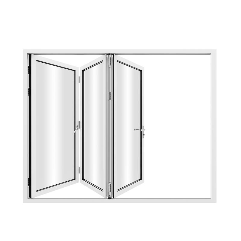 KaMic 96" x 80" 3-Panel Aluminum Patio Folding Door Left to Right-Outswing