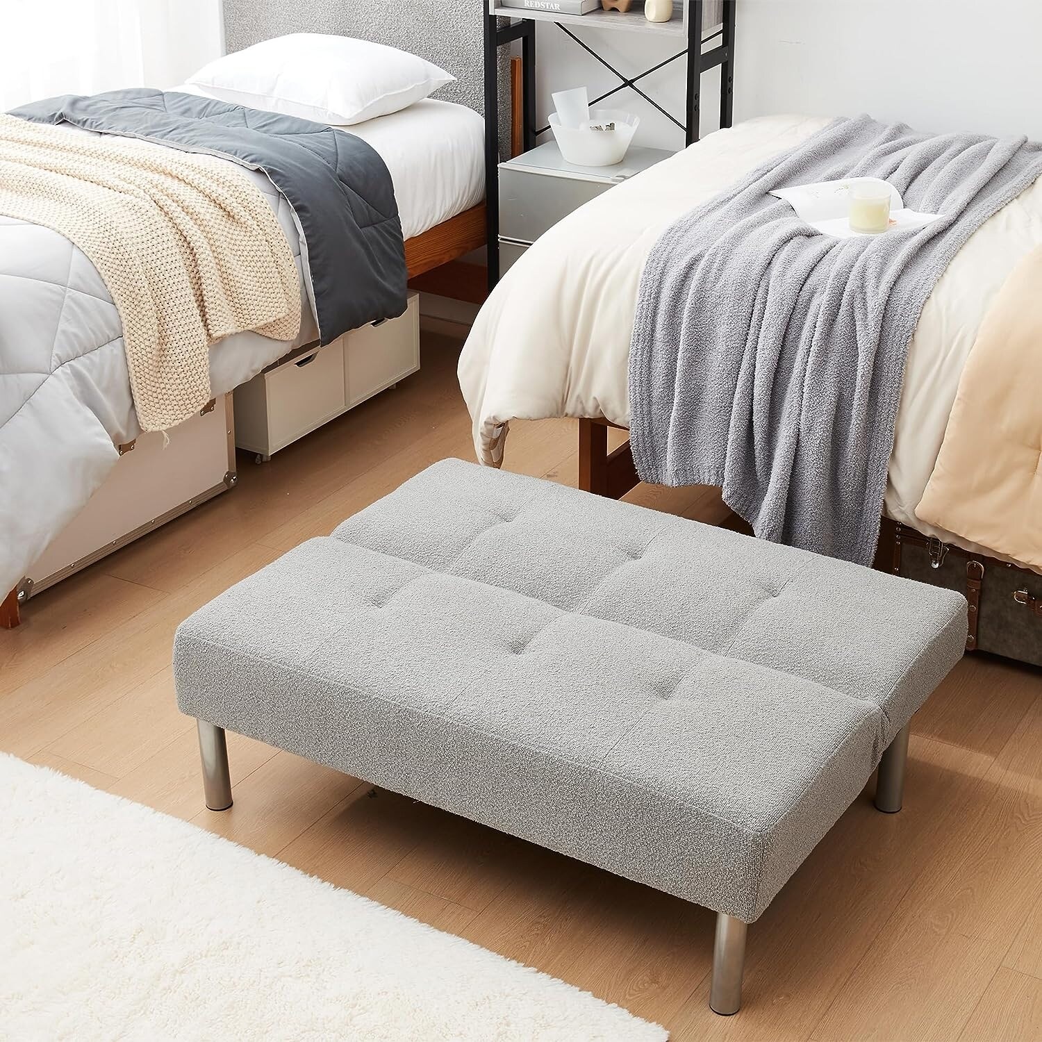 2East Boucle Mini Futon On Sale Bed Bath Beyond 38339775