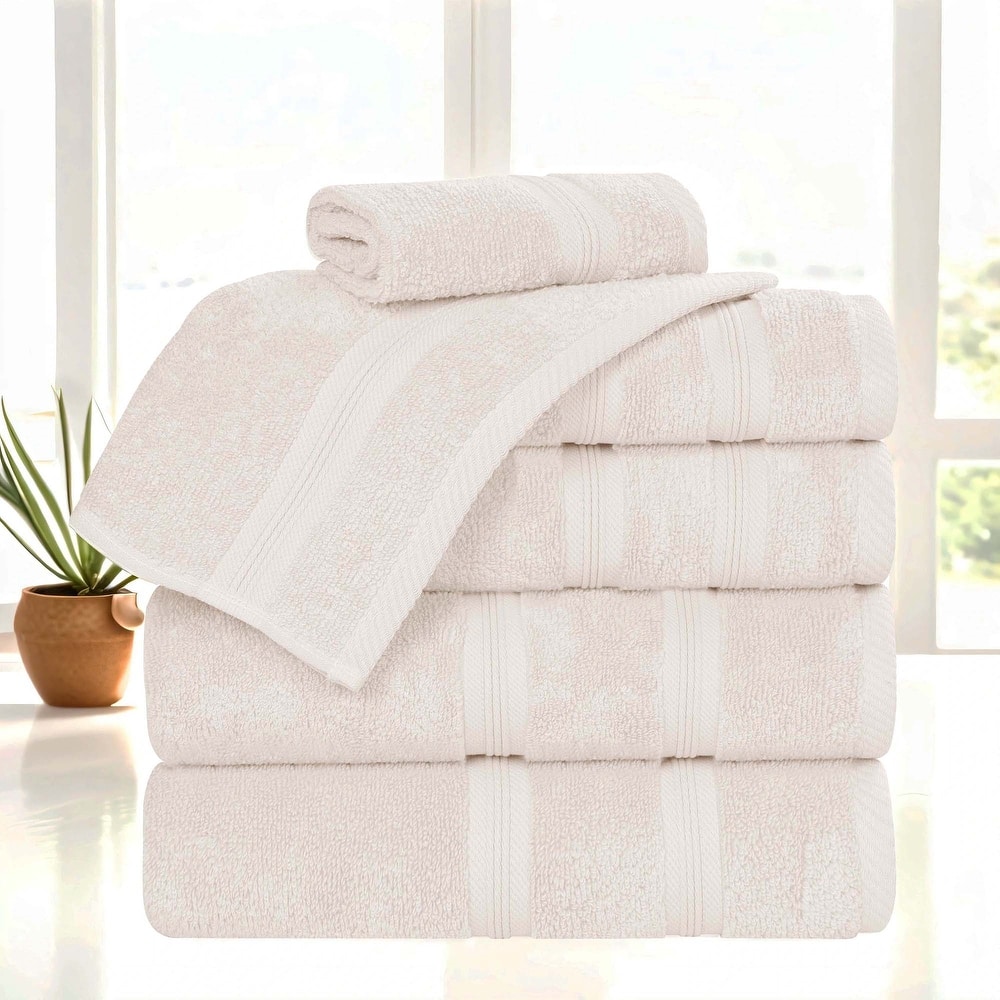 Superior Smart Dry Zero Twist Cotton 6-Piece Assorted Towel Set