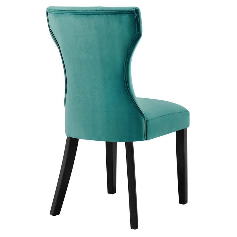 Silhouette Performance Velvet Dining Chairs - Set of 2 - N/A
