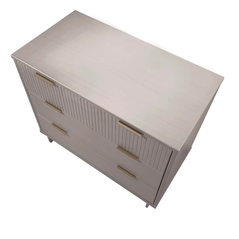 Manhattan Comfort 2-Piece Granville Modern Solid Wood Standard Dresser and Nightstand Set