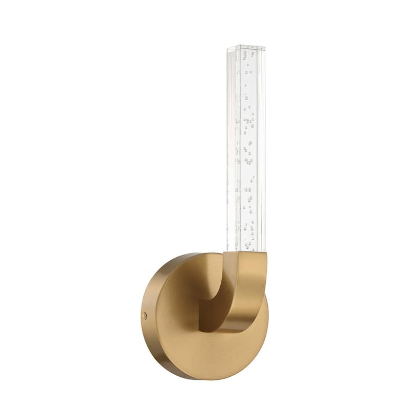 Del Mar 1-Light LED Wall Sconce in Warm Brass by Breegan Jane - Warm Brass