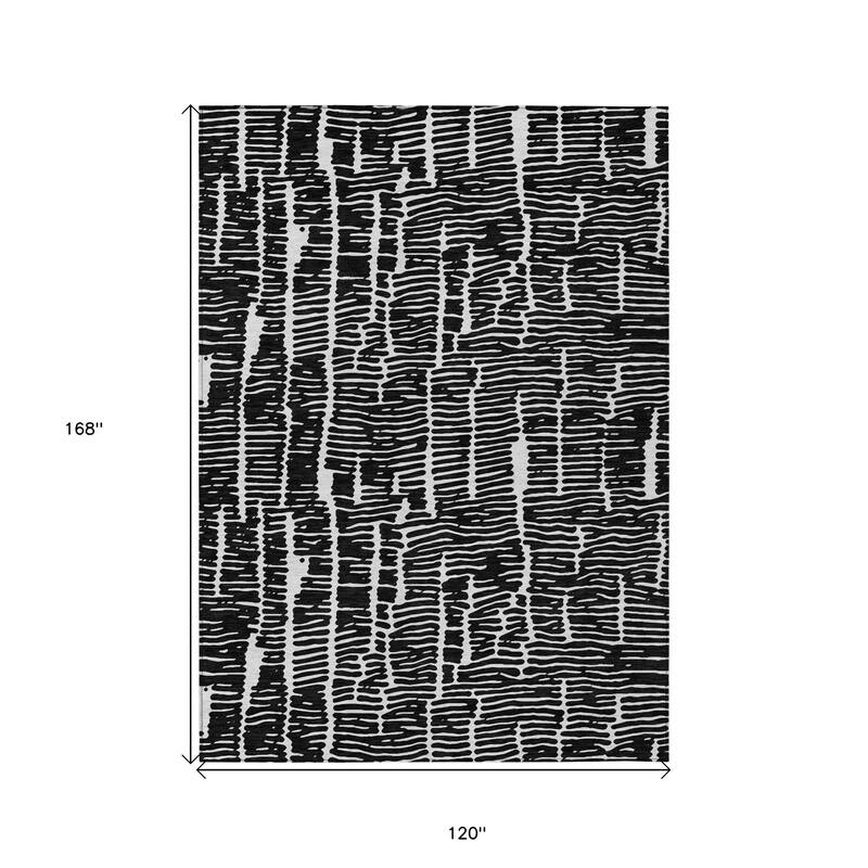 HomeRoots Abstract Transitional Rectangle Outdoor Rug