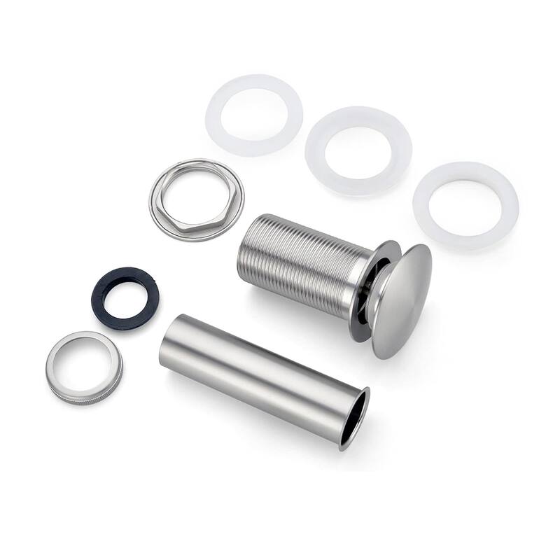 Pop-Up Sink Drain Stainless Steel 304 Easy Install Water Stopper for Bathroom Kitchen - N/A