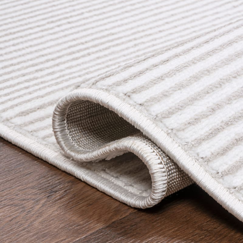JONATHAN Y Athens Modern Minimalist Pinstripe High-Low Rug
