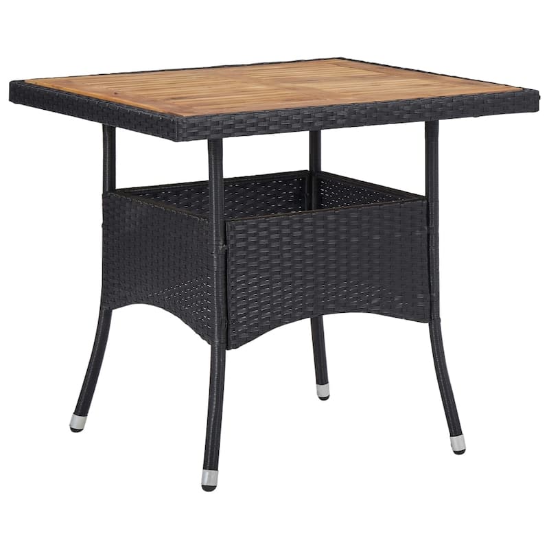 vidaXL Garden Dining Set Black, Cream White - 31.5 x 31.5 x 29.5