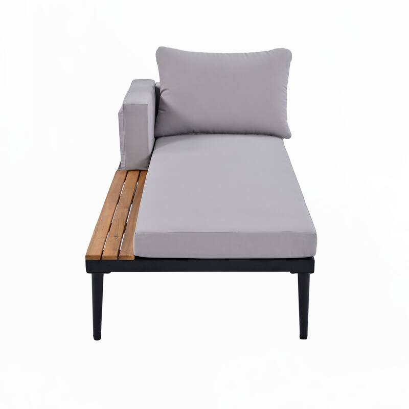 2 in 1 Padded Chaise Lounges for Poolside,Balcony