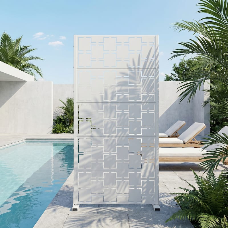 6 ft. H x 4 ft. Metal Privacy Screen Free Standing