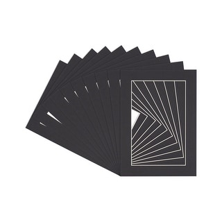 Pack Of 10 Precut 12x16 Picture Mats - Aged Oak Brown Acid-Free Matboards For 9x13 Photos, Bevel Cut - View #6