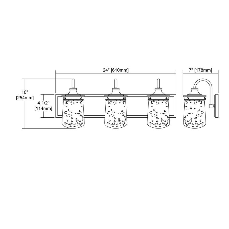 Hamel 10-inch High Vanity Light in Oil Rubbed Bronze
