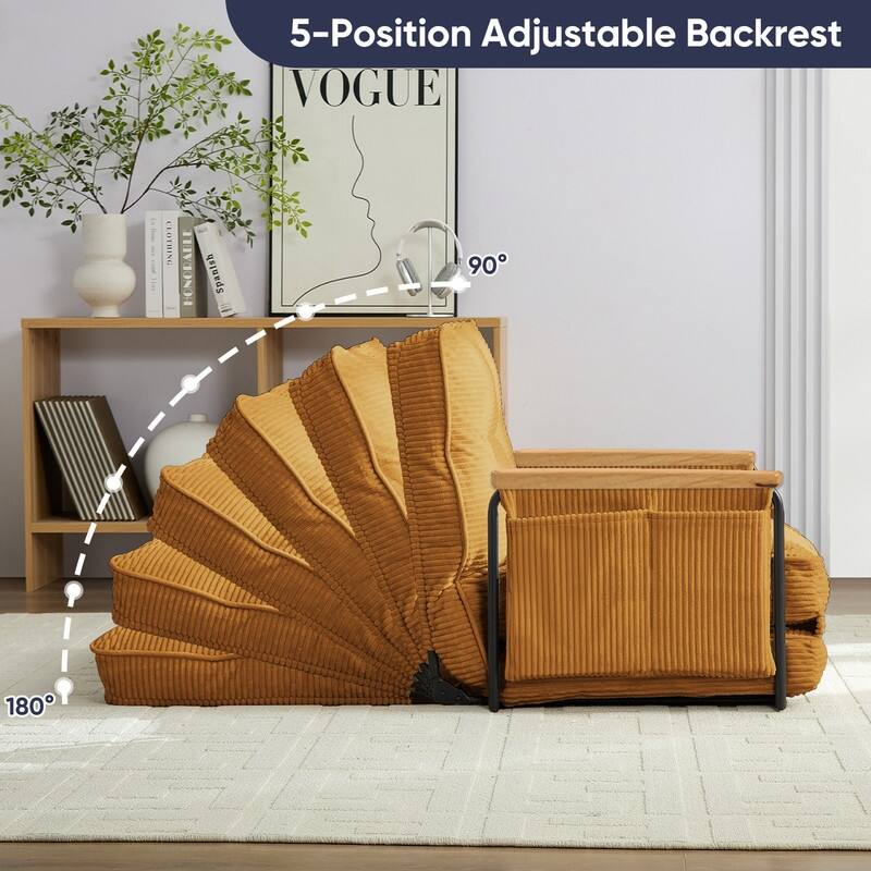 Mixoy Muti-Functional Folding Floor Sofa Bed,3-Seater,2-Seater,1-Seater Lazy Futon Sofa with 6 Position Adjustable Backrest