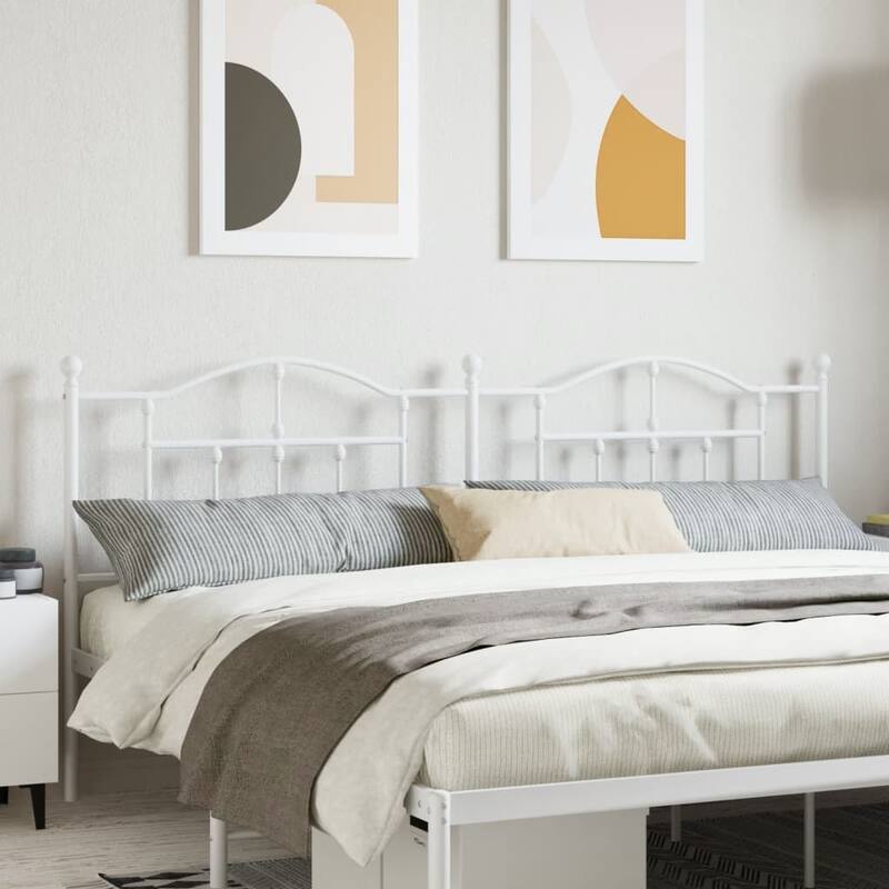 vidaXL 38.2 Inch Metal Headboard, Farmhouse Rustic Headboard Only