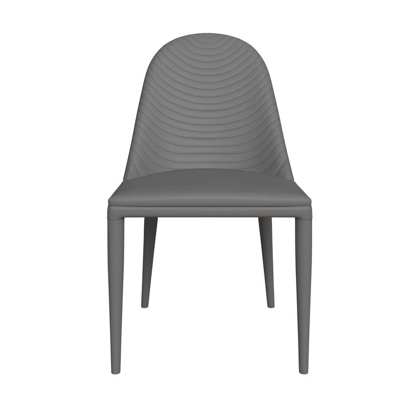 Seville Dining Chair Upholstered in Leather with Iron Legs Set of 4