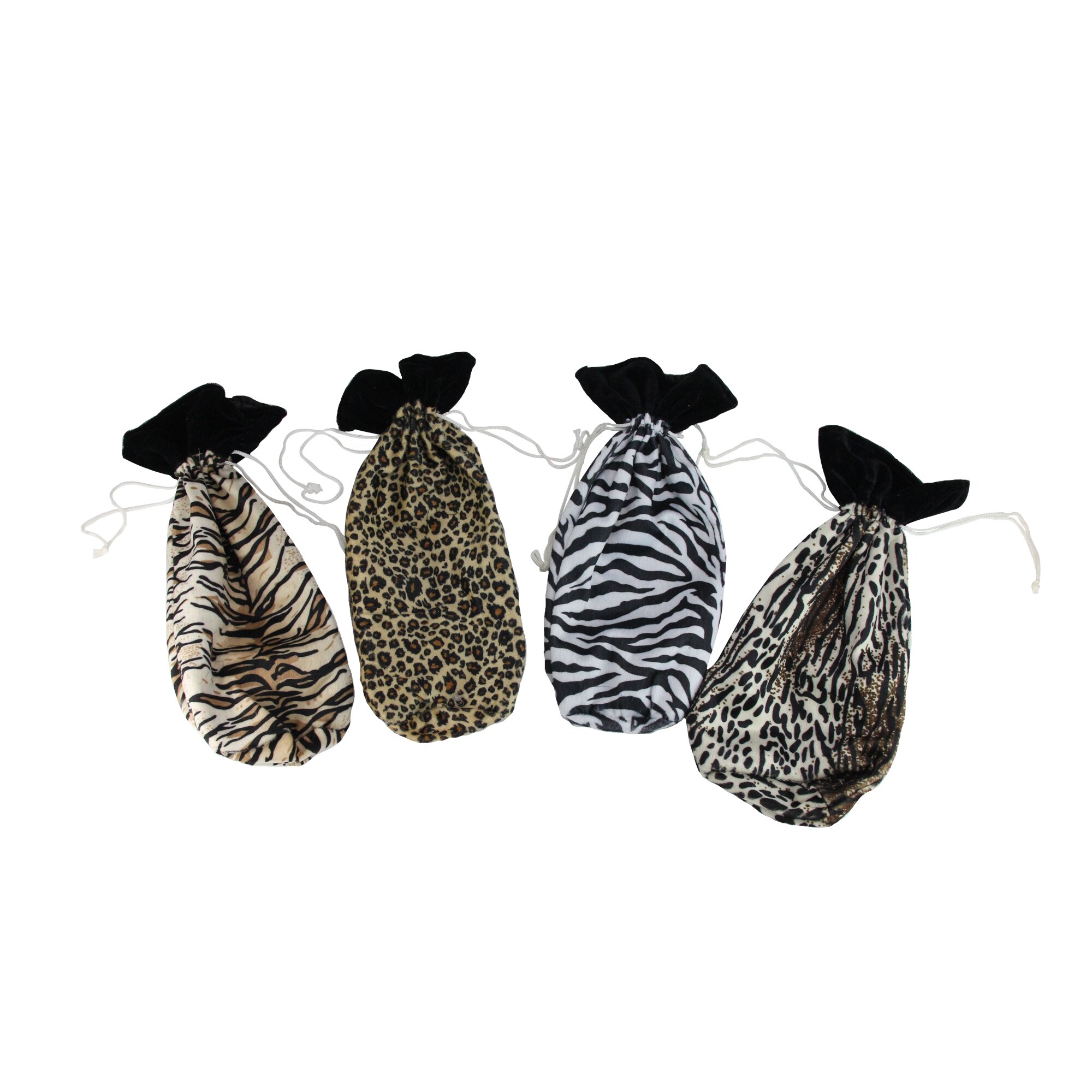 Shop 10 Piece Brown Animal Print Christmas Stocking And Wine Gift Bag Set 15 N A On Sale Overstock 16550746
