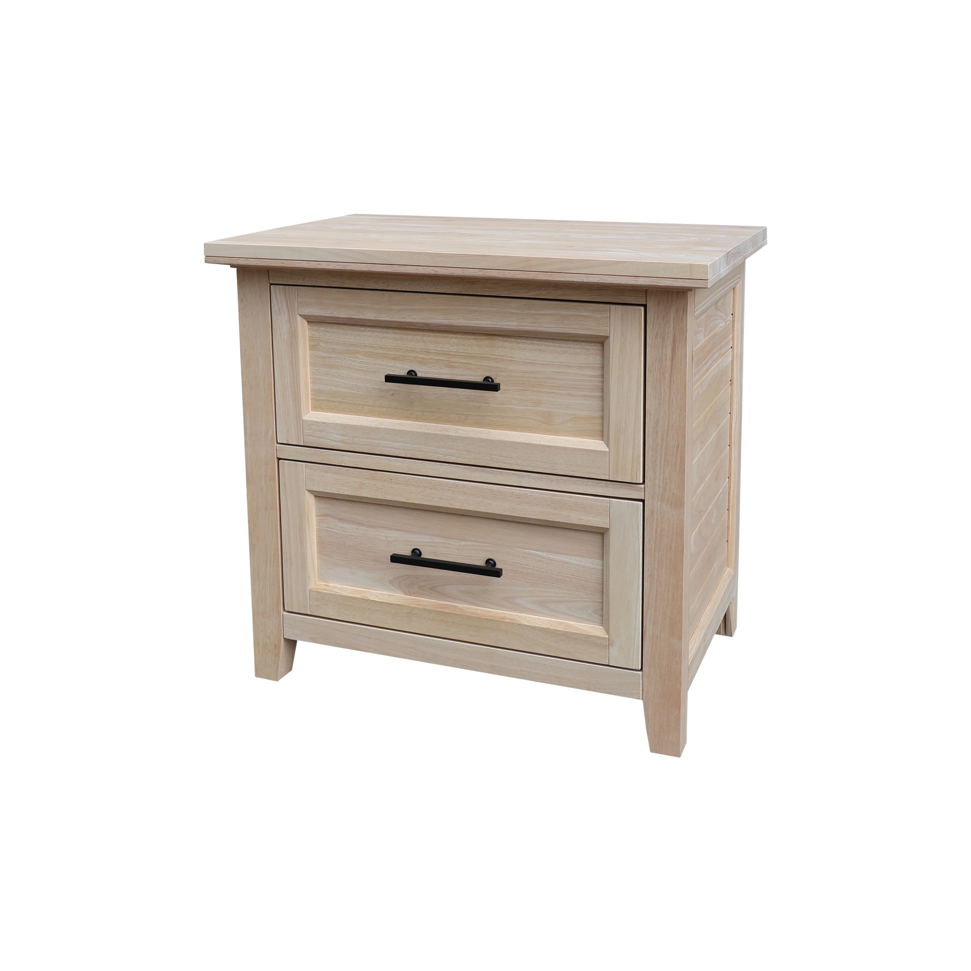 International Concepts Solid Wood 2-Drawer Nightstand