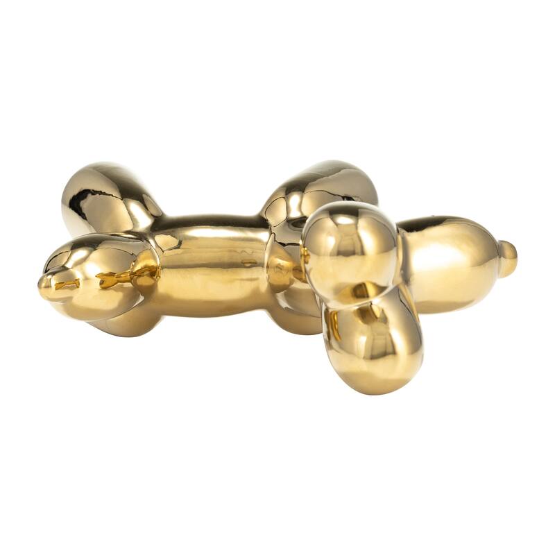 Sagebrook Home Ceramic Balloon Dog Figurine - Modern Decorative Accent Sculpture
