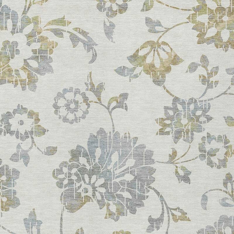 HomeRoots Floral Transitional Rectangle Outdoor Rug