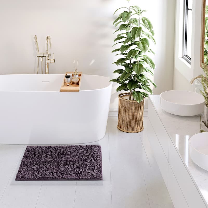 Empyrean Non-Slip Super Plush Chenille Bathroom Rugs