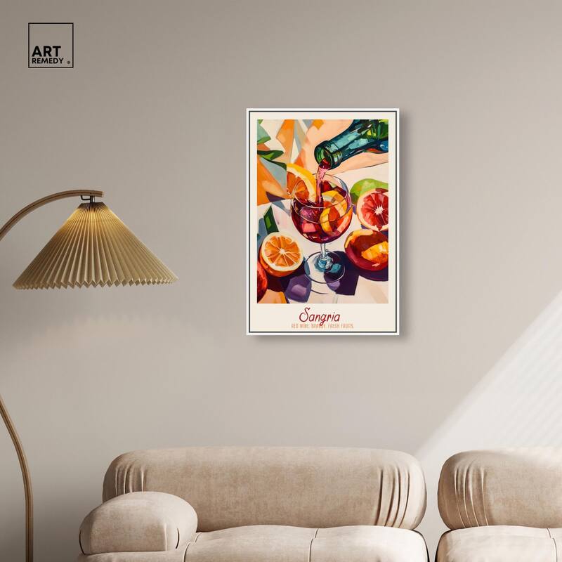 Sangria Recipe Poster Canvas by Art Remedy
