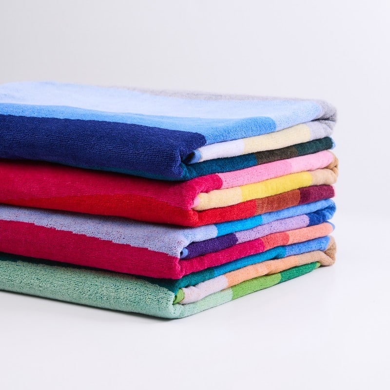 Waves 4-Piece 100 Cotton Velour Towel Set