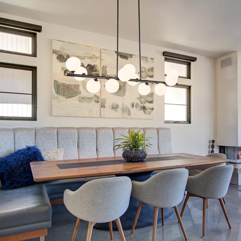 11-Light Linear Chandelier for Dining Room Sputnik Chandelier