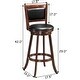 preview thumbnail 3 of 10, Costway Set of 2 29'' Swivel Bar Height Stool Wood Dining Chair